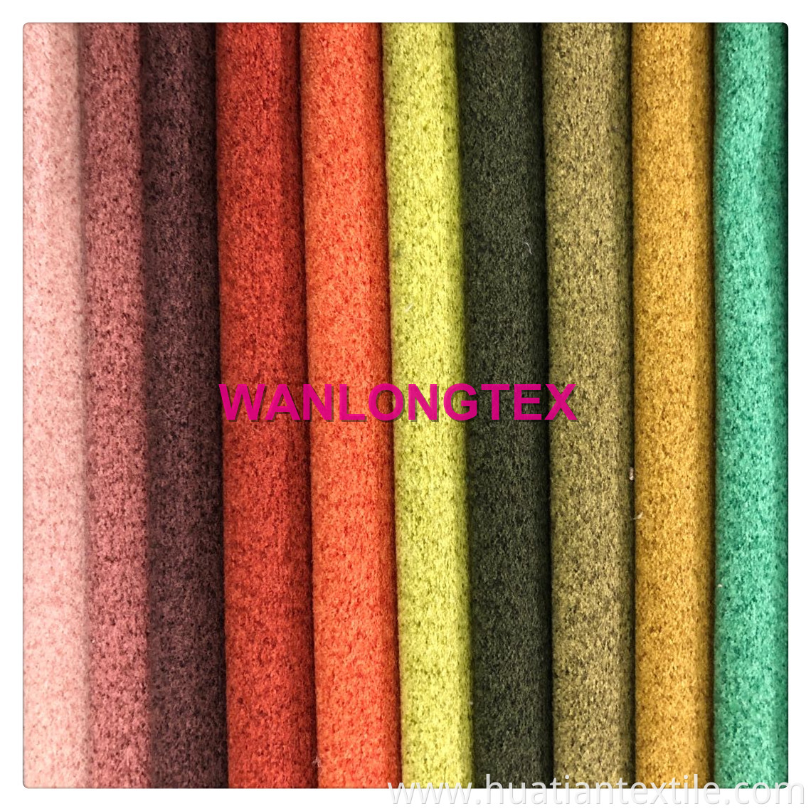 Wool like Corduroy velvet fabric with backing for sofa cover,carpet and hometextile